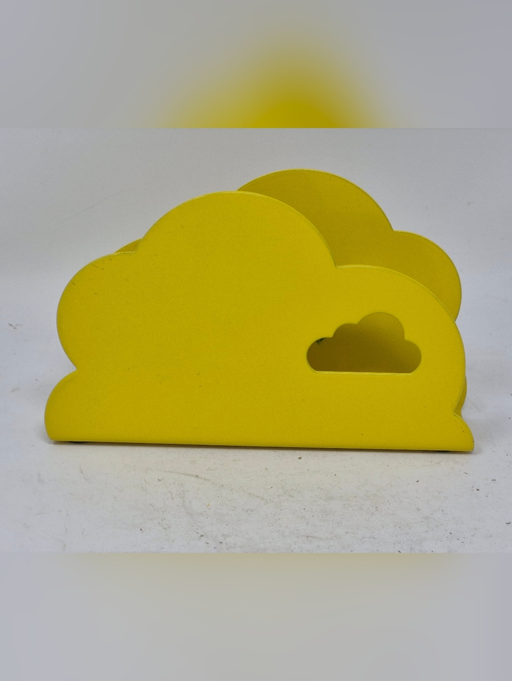 IKEA Rymlig Yellow Cloud Napkin Letter Mail Holder Vintage 1990s